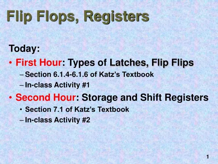 flip flops registers