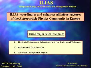 Three major scientific poles