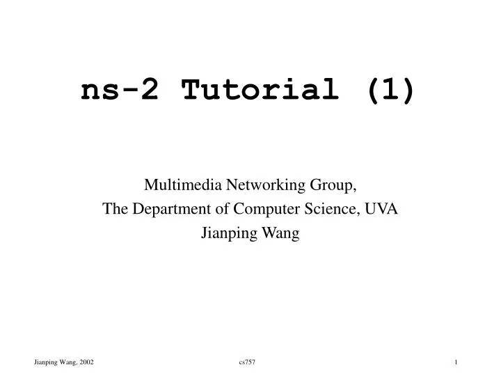 ns 2 tutorial 1