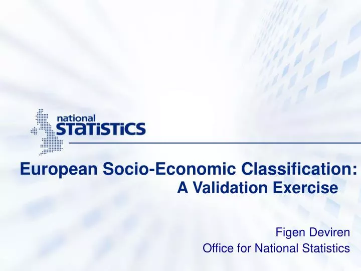european socio economic classification a validation exercise