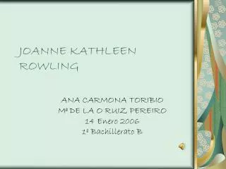 JOANNE KATHLEEN ROWLING