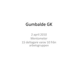 gumbalde gk
