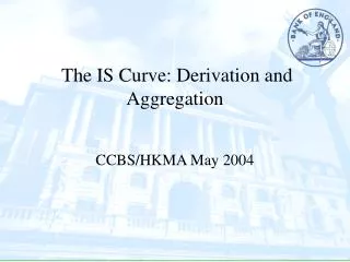 The IS Curve: Derivation and Aggregation