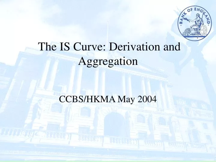 the is curve derivation and aggregation