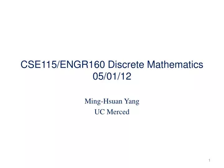 cse115 engr160 discrete mathematics 05 01 12
