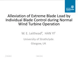 Alleviation of Extreme Blade Load by Individual Blade Control during Normal Wind Turbine Operation