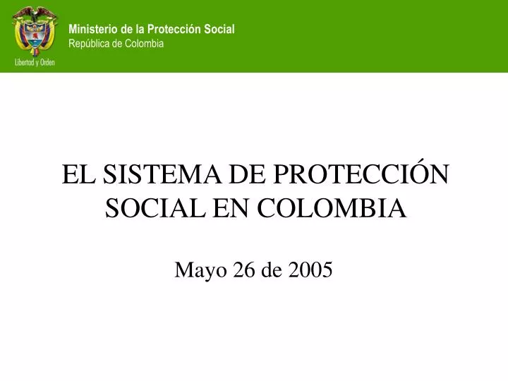 el sistema de protecci n social en colombia