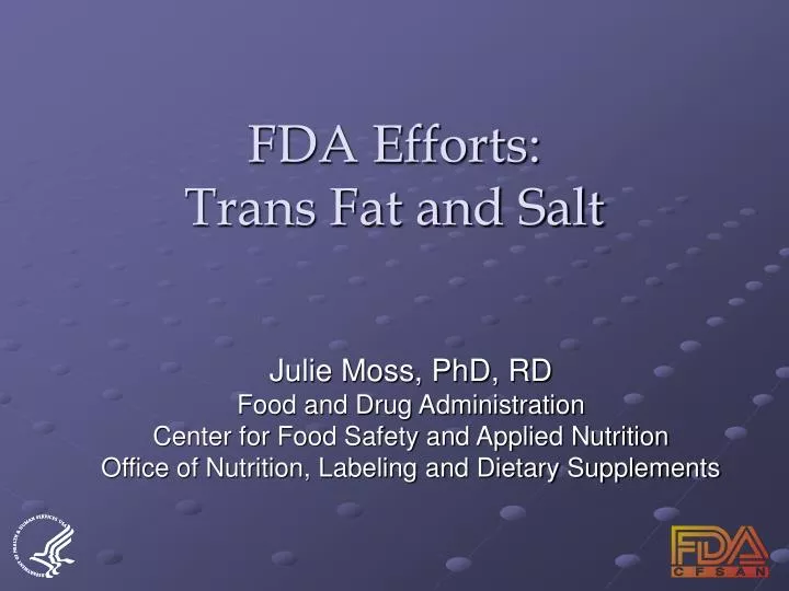 fda efforts trans fat and salt