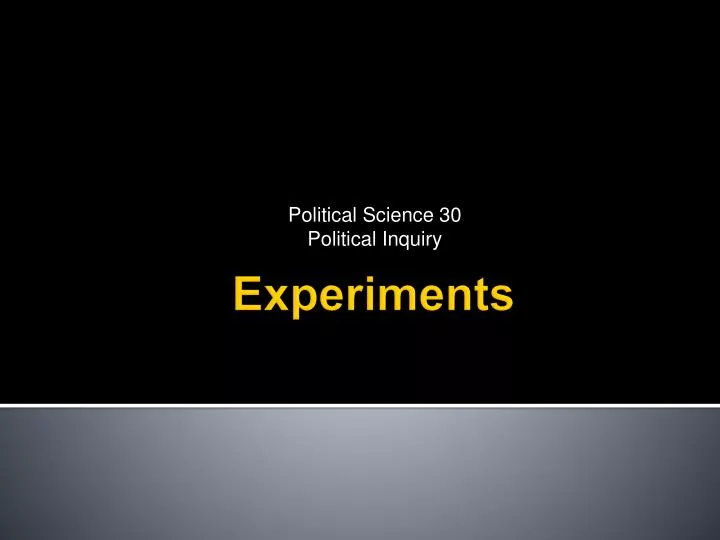 political science 30 political inquiry