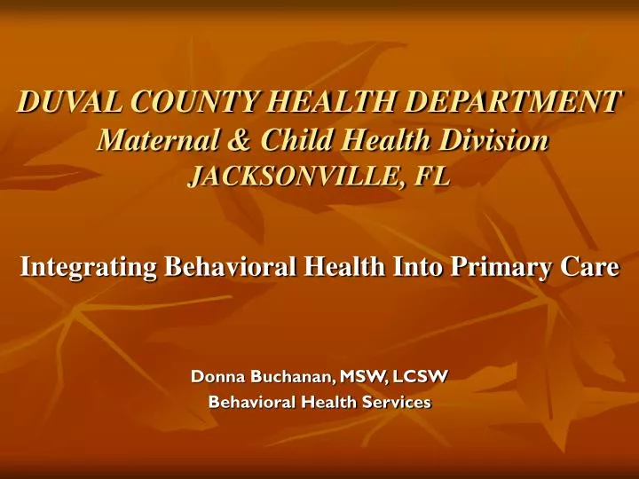 duval county health department maternal child health division jacksonville fl