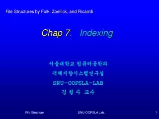 Chap 7 . Indexing