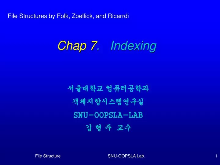 chap 7 indexing