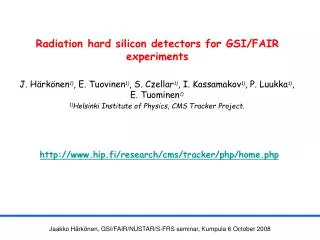 Radiation hard silicon detectors for GSI/FAIR experiments
