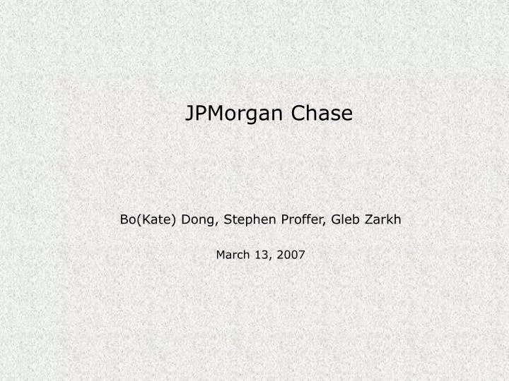 bo kate dong stephen proffer gleb zarkh march 13 2007