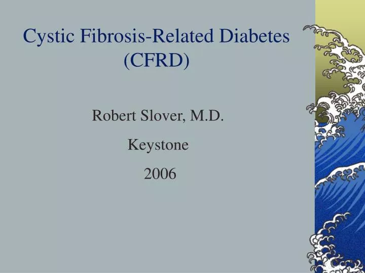 cystic fibrosis related diabetes cfrd