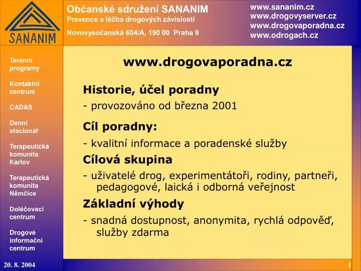 www drogovaporadna cz