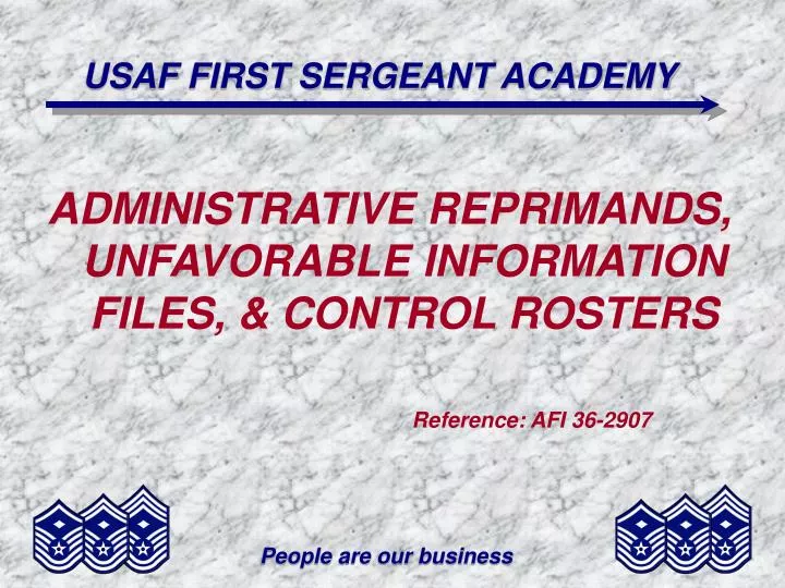 usaf first sergeant academy