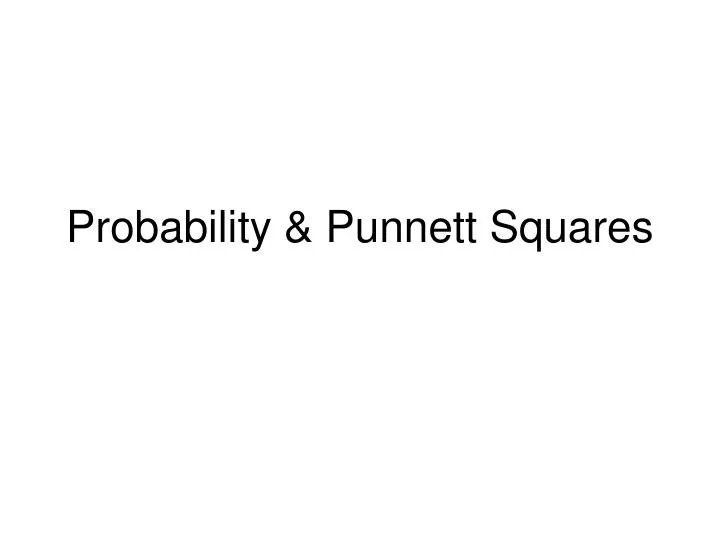 probability punnett squares