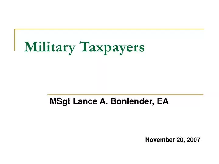 military taxpayers