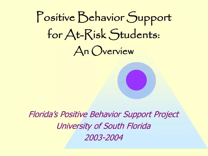 positive behavior support for at risk students an overview