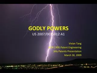 GODLY POWERS US 2007/0035812 A1
