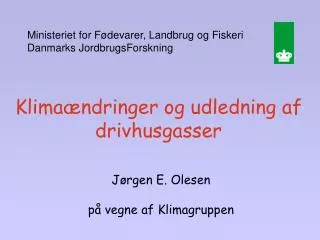 klima ndringer og udledning af drivhusgasser