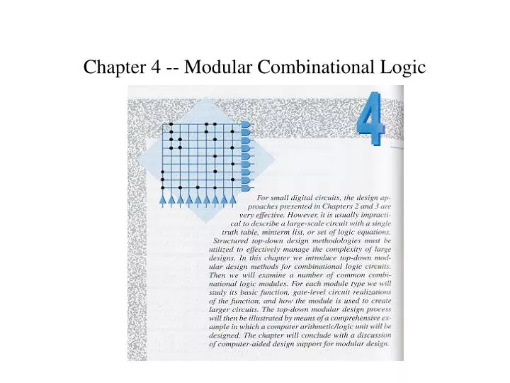 chapter 4 modular combinational logic