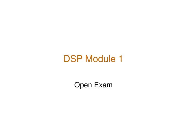 dsp module 1