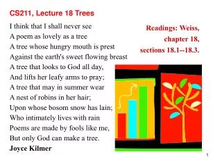 CS211, Lecture 18 Trees