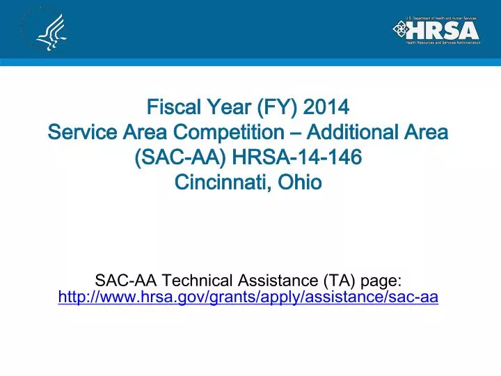fiscal year fy 2014 service area competition additional area sac aa hrsa 14 146 cincinnati ohio