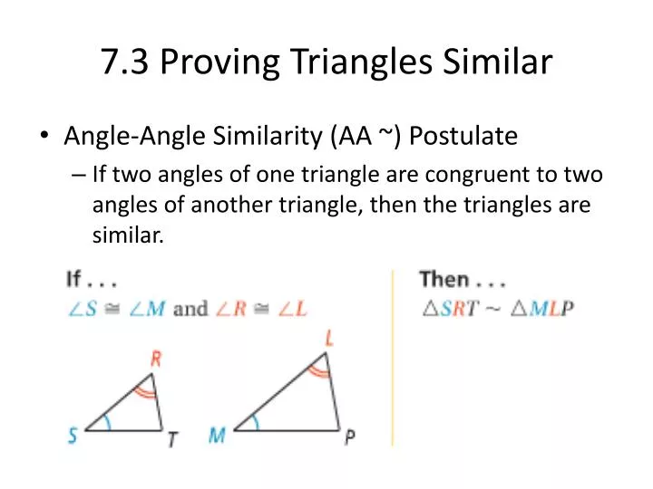 7 3 proving triangles similar