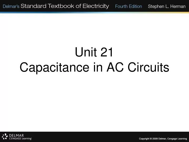 unit 21 capacitance in ac circuits