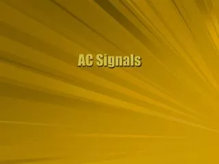 AC Signals