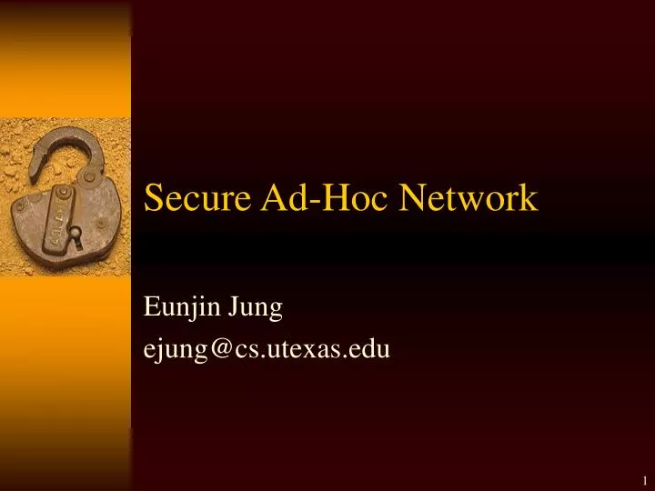 secure ad hoc network
