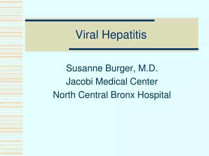 viral hepatitis