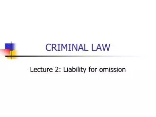 CRIMINAL LAW