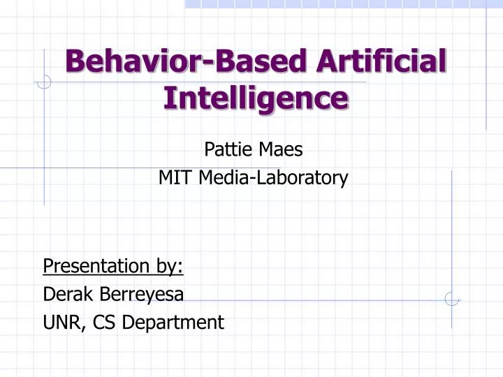behavior based artificial intelligence