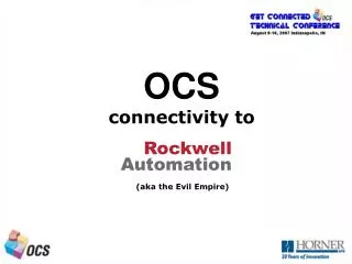 OCS connectivity to