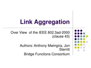 Link Aggregation
