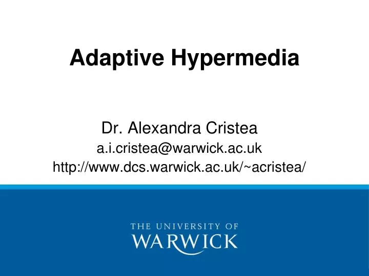 adaptive hypermedia