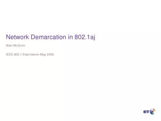 Network Demarcation in 802.1aj