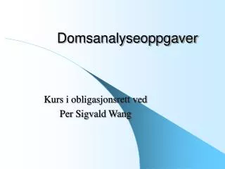domsanalyseoppgaver