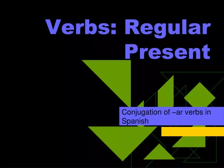 verbs regular present