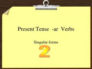 present tense ar verbs