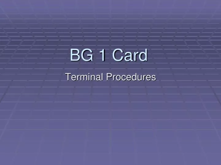 bg 1 card