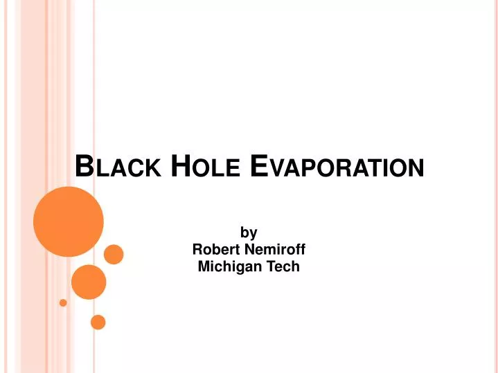 black hole evaporation