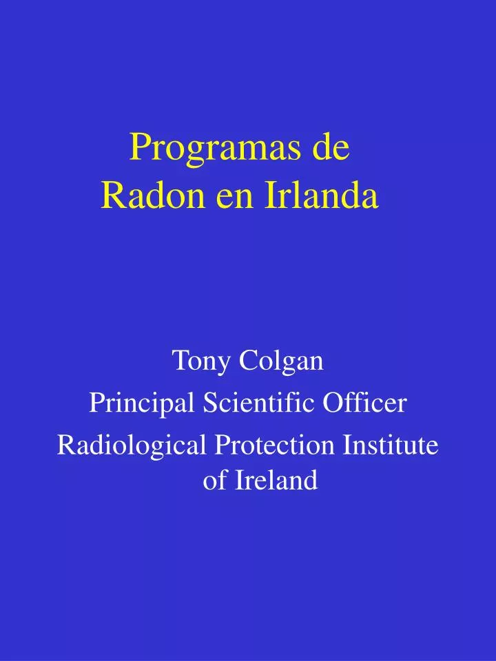 programas de radon en irlanda