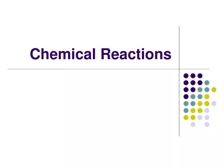 chemical reactions