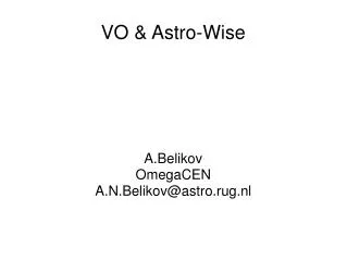 VO &amp; Astro-Wise