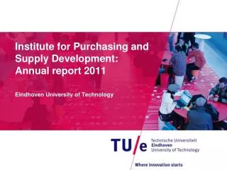 Institute for Purchasing and Supply Development: Annual report 2011